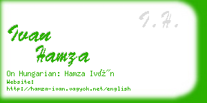 ivan hamza business card